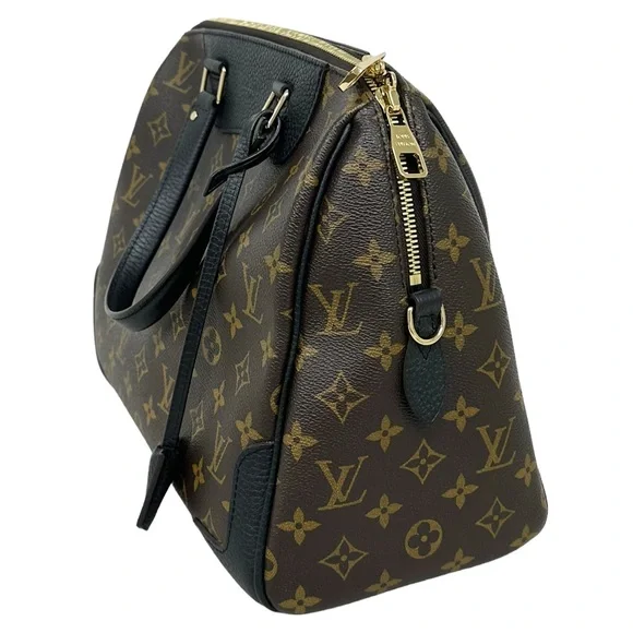 Louis Vuitton Retiro Brown Monogram Nior Black Satchel Duffle Crossbody Canvas - Picture 7 of 13